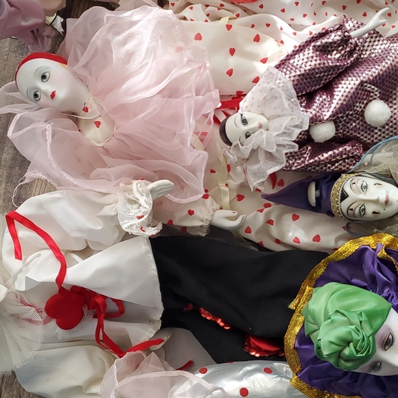 6 Porcelain Clowns - Picture 3 of 4